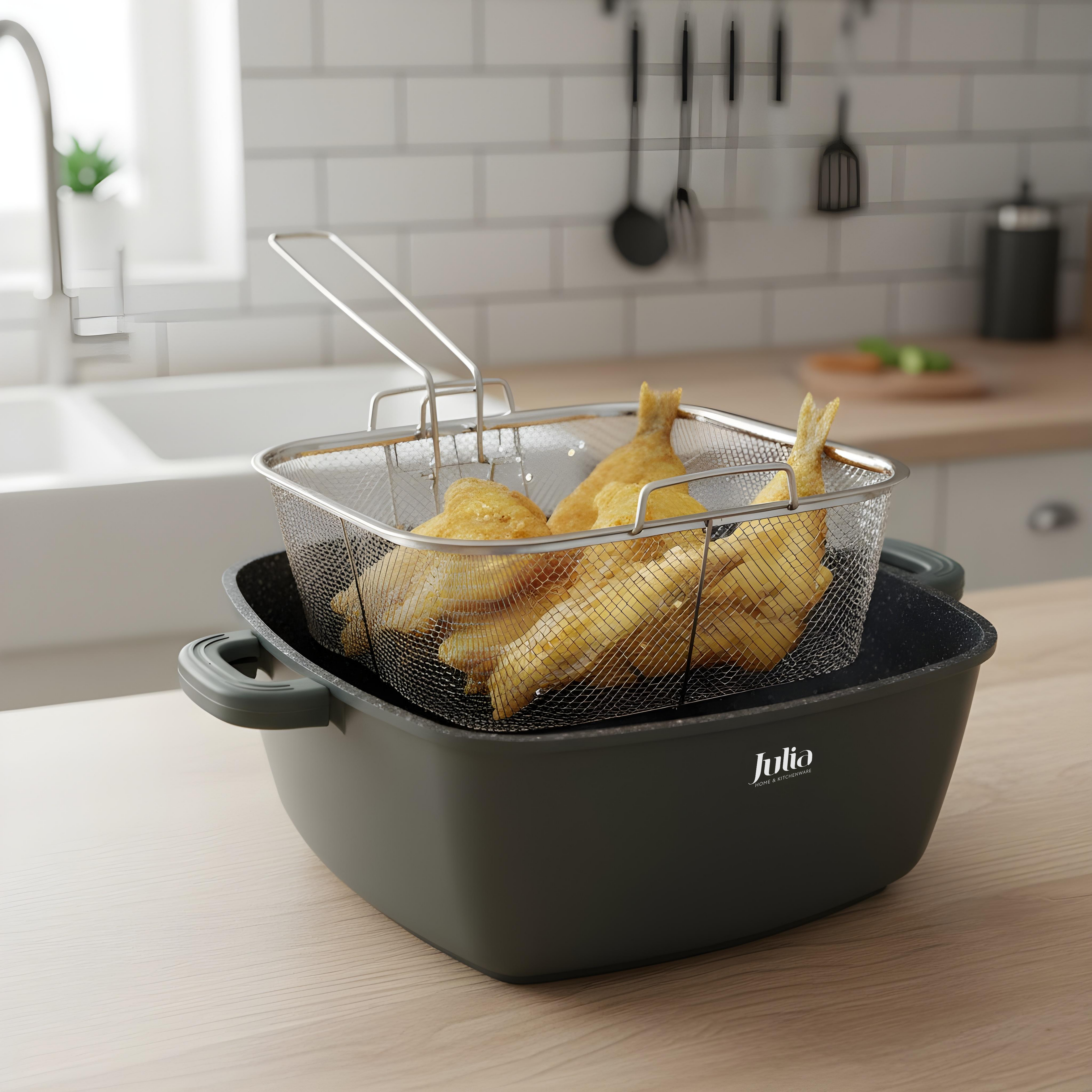جوليا مقلاه جرانيت مربعة 28 سم اخضر