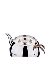 A222 Korkmaz Hanedan Rose Gold Steel Teapot Set