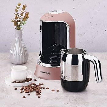 A860-06 كوركماز ماكينة قهوة تركية قهڤيكوليك روزجولد/كروم