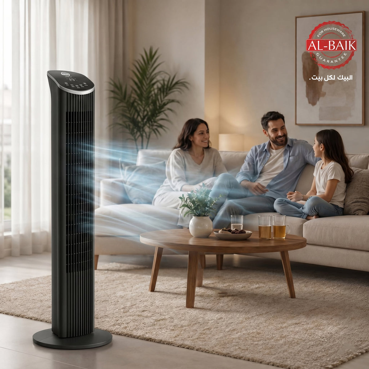البيك مروحة عمودية بريموت تحكم اسود