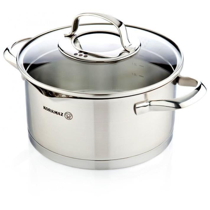 A1990 Korkmaz Steama Stainless Steel Pot 16*8 cm