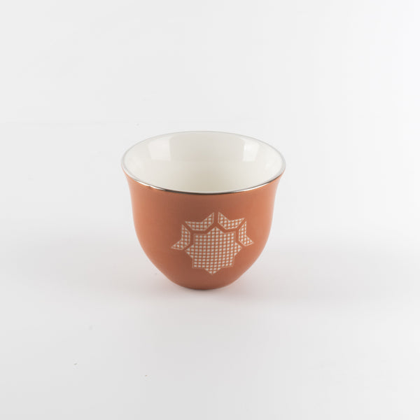 Okhtara Full Hospitality Set 21 Pcs - Matte Red Brown + Silver