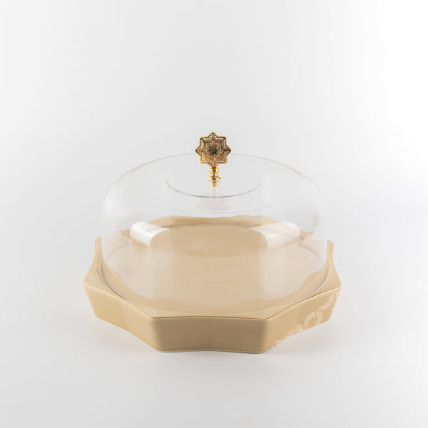 Oktara 9-piece Cake Serving Set - Ivory + Gold