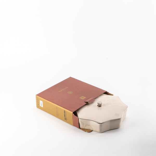 Large Date Box from Octara - Beige + Silver