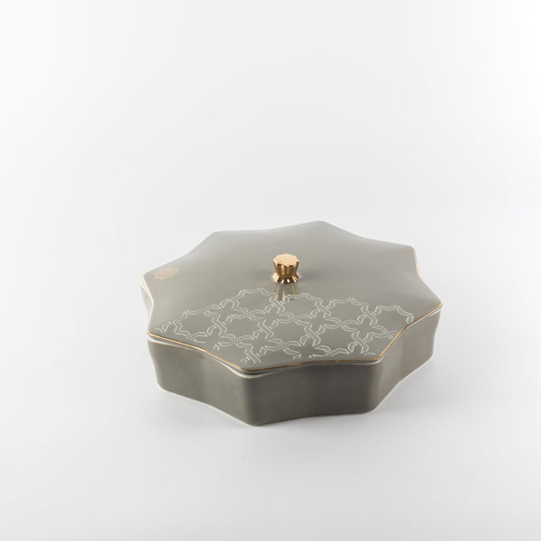 Large date box by Octara – grey + gold