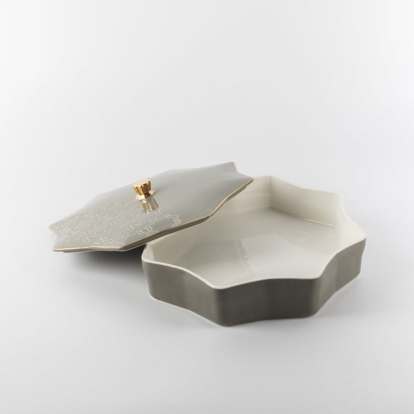 Large date box by Octara – grey + gold