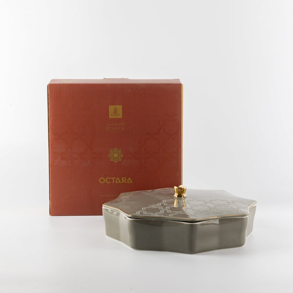 Large date box by Octara – grey + gold