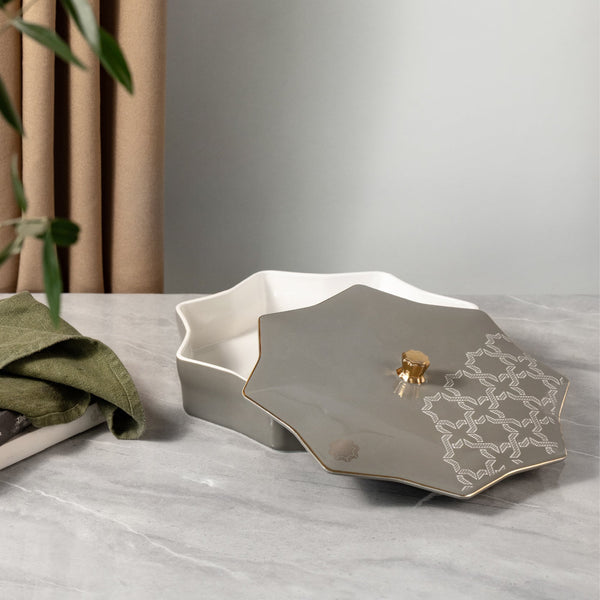 Large date box by Octara – grey + gold