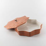 Large Tamarind by Oktara - Matte Red Brown + Silver