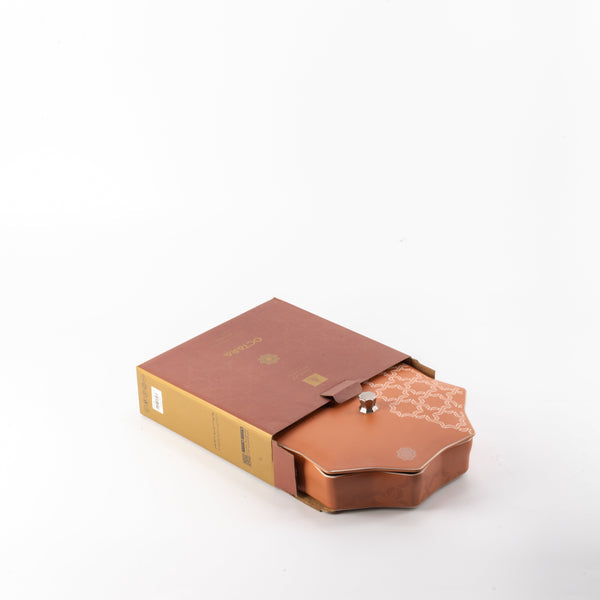 Large Tamarind by Oktara - Matte Red Brown + Silver
