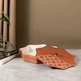 Large Tamarind by Oktara - Matte Red Brown + Silver