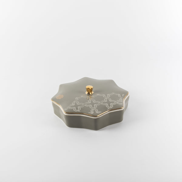 Okhtara Medium Tumriyah – Grey + Gold