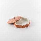 Medium Date Holder from Octara - Matte Reddish Brown + Silver