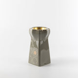 Luxurious Porcelain Incense Burner by Oktara - Grey + Gold