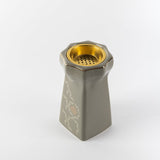 Luxurious Porcelain Incense Burner by Oktara - Grey + Gold