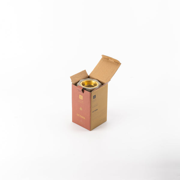 Luxurious Porcelain Incense Burner by Oktara - Grey + Gold