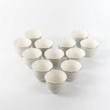 Sidra 12-piece Arabic coffee cup set - Black Wood + Silver Rim