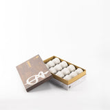 Sidra 12-piece Arabic coffee cup set - Black Wood + Silver Rim