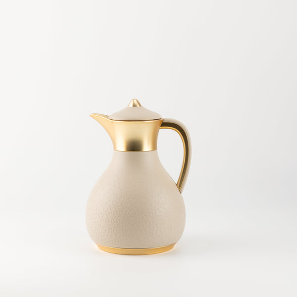 One Teapot/Coffee Pot by Nurhan - Beige + Matte Gold
