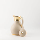 One Teapot/Coffee Pot by Nurhan - Beige + Matte Gold