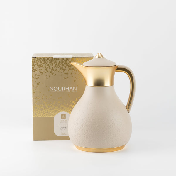 One Teapot/Coffee Pot by Nurhan - Beige + Matte Gold