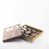 Sidra 19-Piece Arabic Tea and Coffee Set - Coffee Wood + Gold Rim