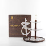 3-tier porcelain stand by Sidra - coffee wood + gold rim
