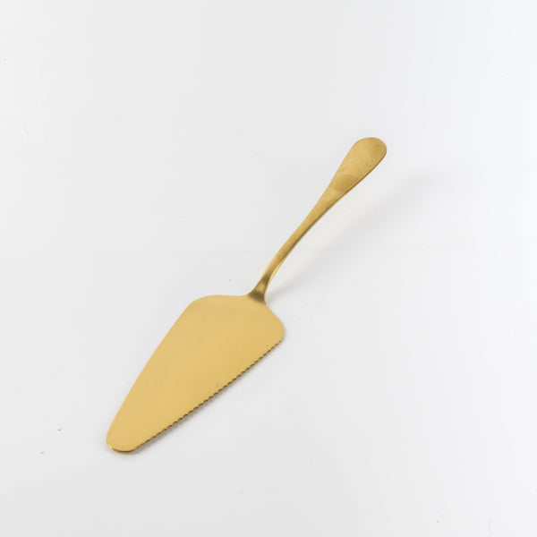 9-Piece Cake Serving Set by Sidra - Coffee Wood + Golden Rim