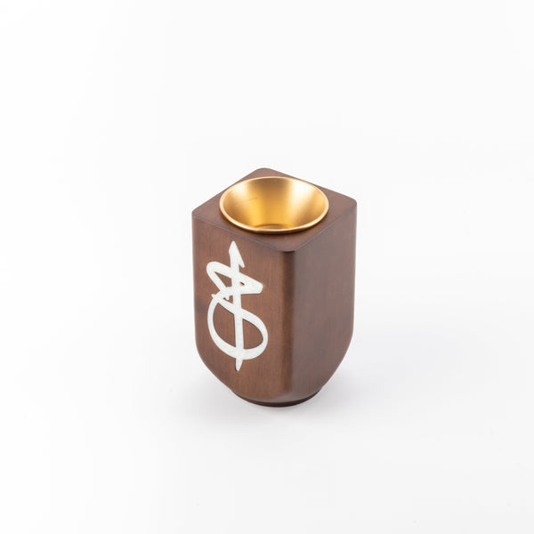 Luxury Bakhoor Burner by Sidra - Coffee Wood + Golden Edge