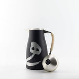 Dallah set from Sidra - black wood - matte silver
