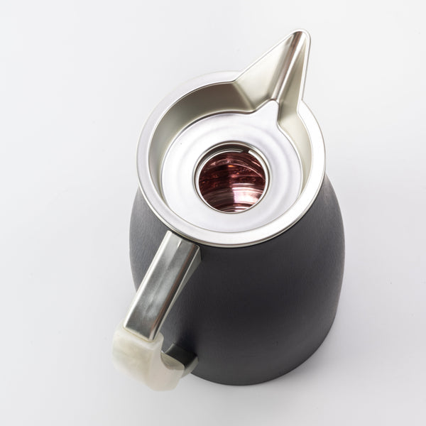 Dallah set from Sidra - black wood - matte silver