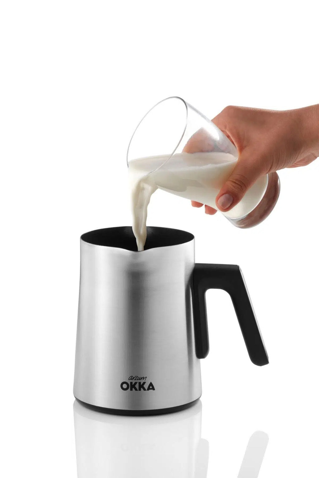 OK0027 ارزوم ابريق قهوة اوكا ريتش فضي