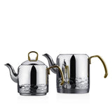 A227-02 Korkmaz Erna Gold Steel Teapot Set