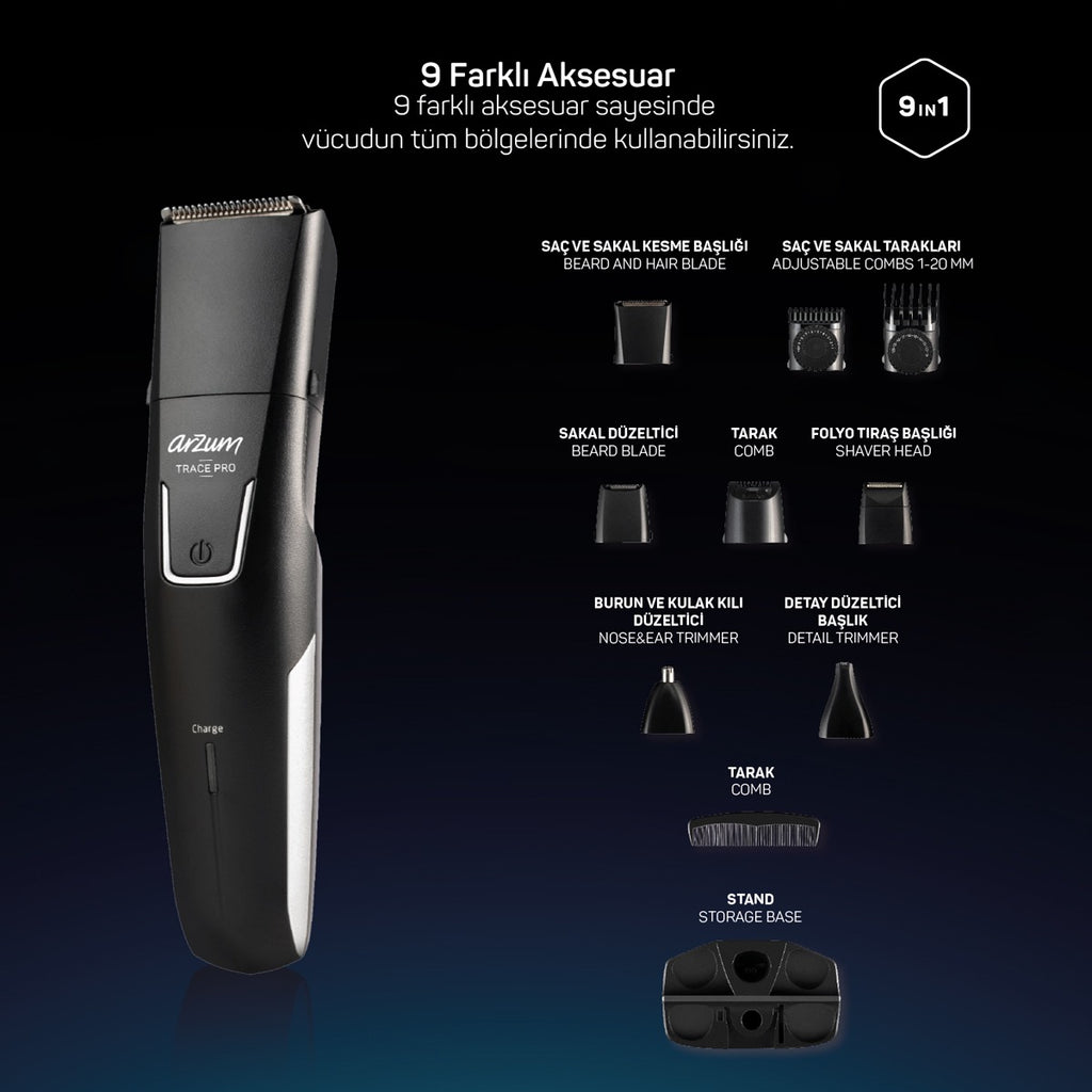 AR5201 ارزوم ماكينة حلاقة 7*1اسود